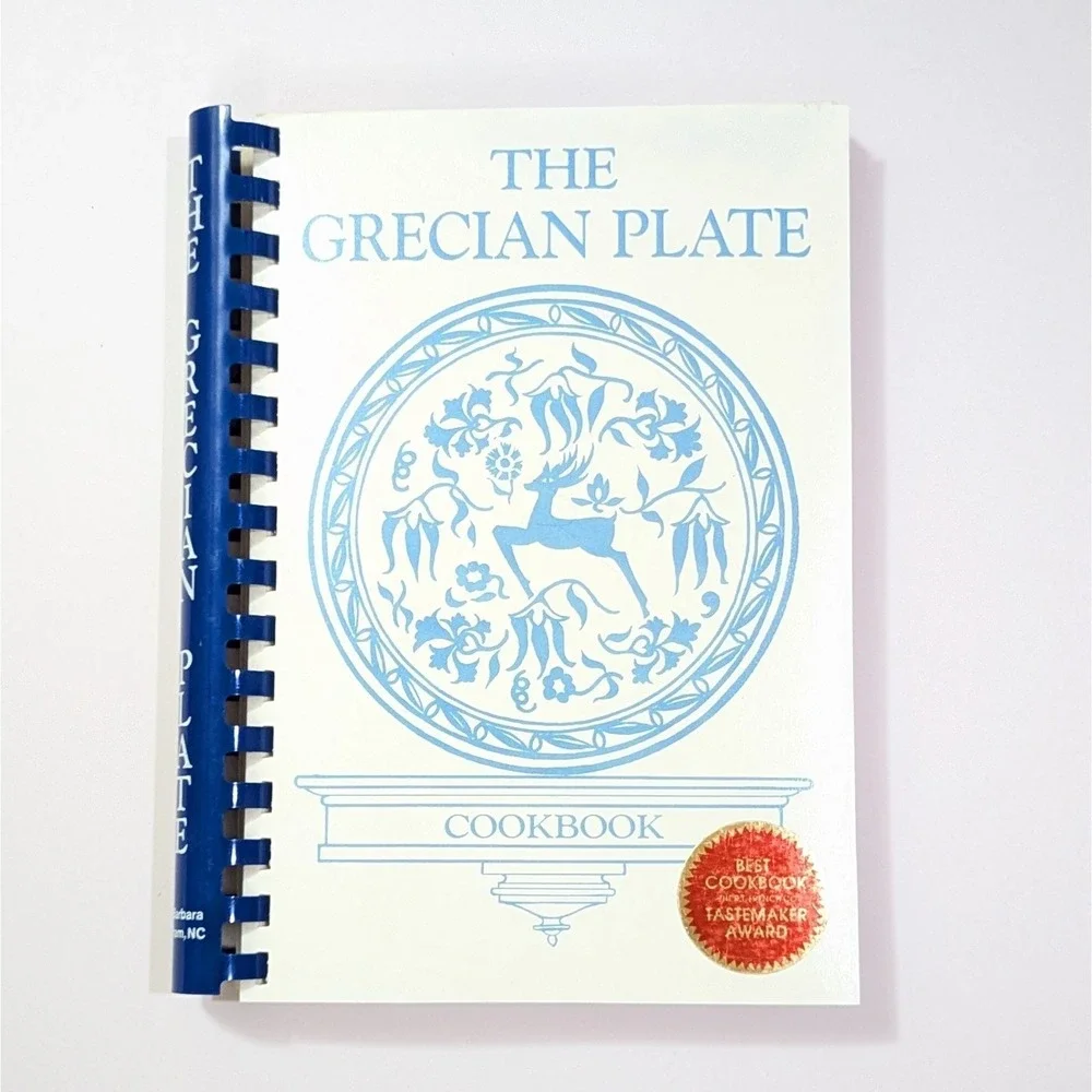 The Grecian Plate Cookbook St. Barbara Greek Orthodox Church Durham NC 1984
